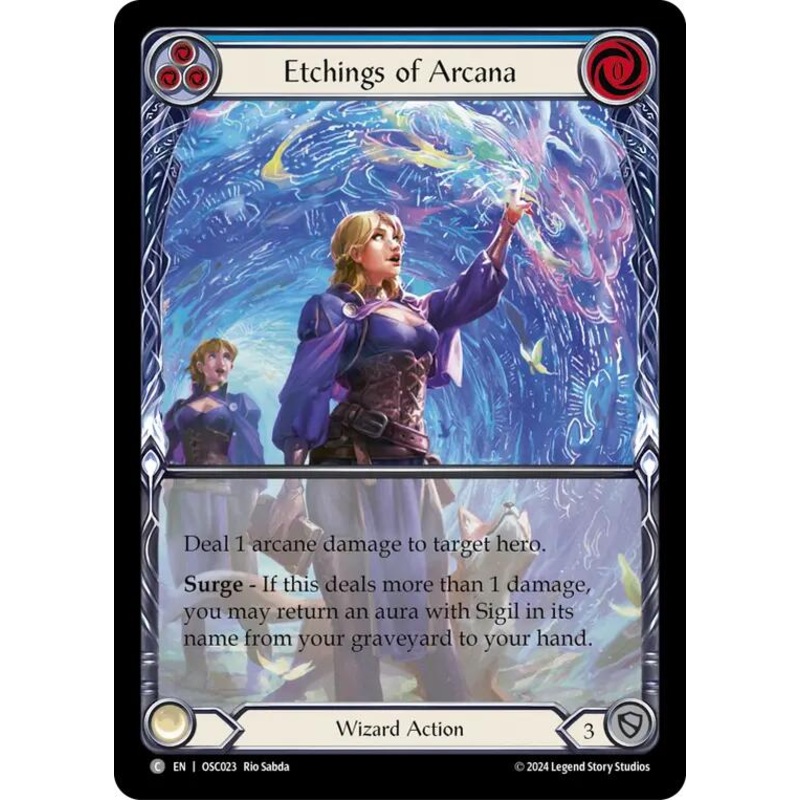 Etchings of Arcana (Blue) [OSC023] (Rosetta Oscilio Blitz Deck)