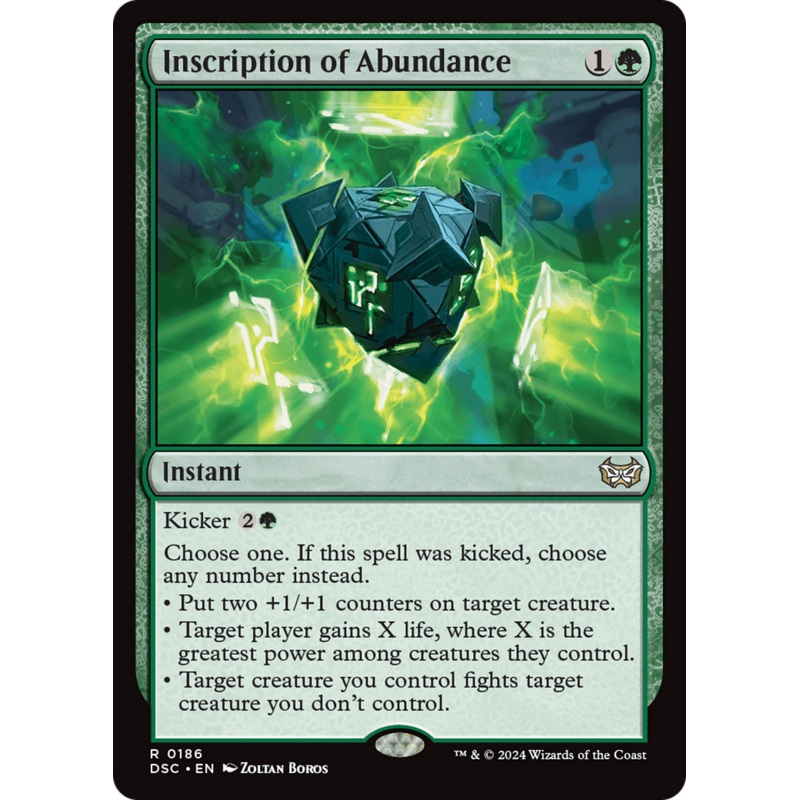 Inscription of Abundance [Duskmourn: House of Horror Commander]