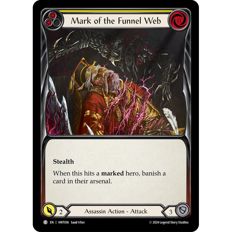 Mark of the Funnel Web (Yellow) [HNT036] (The Hunted)  Rainbow Foil
