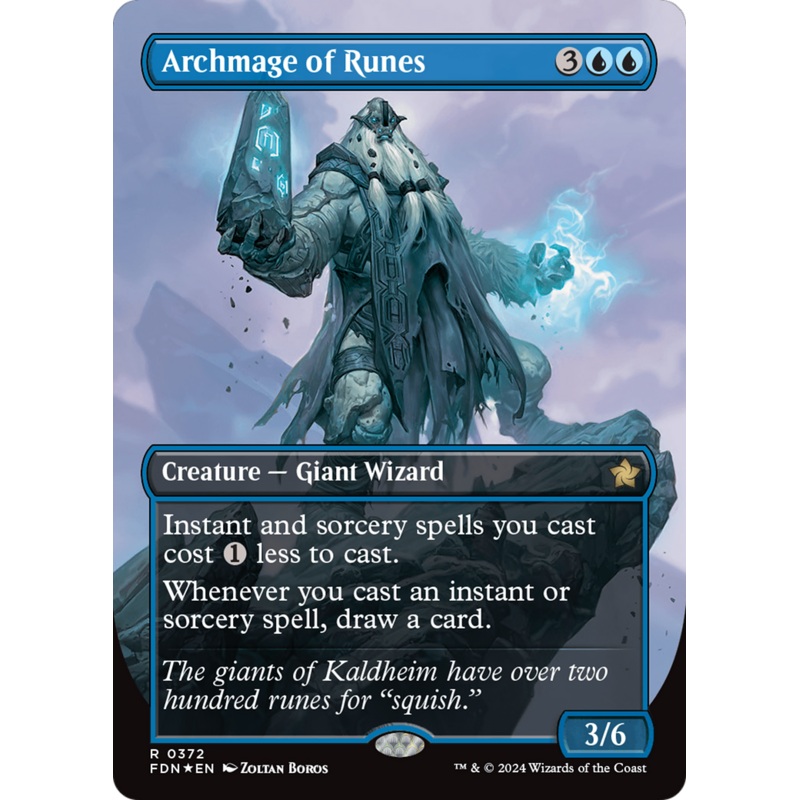 Archmage of Runes (Borderless) (Mana Foil) [Foundations]