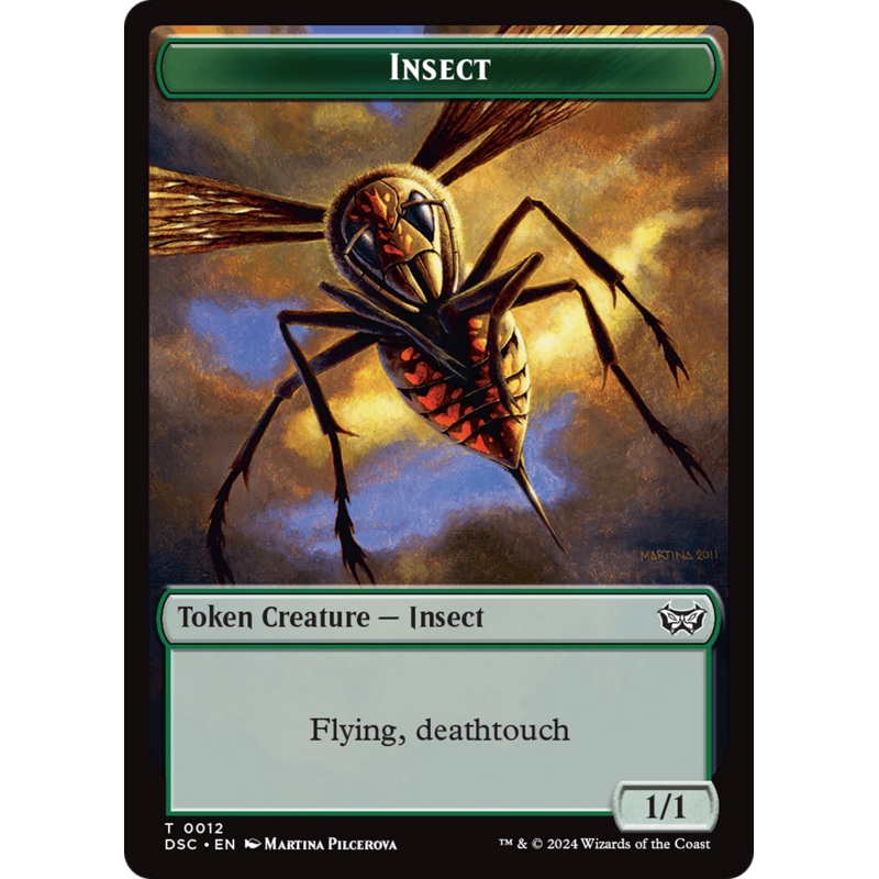 Insect (0012) // Spider Double-Sided Token [Duskmourn: House of Horror Commander Tokens]