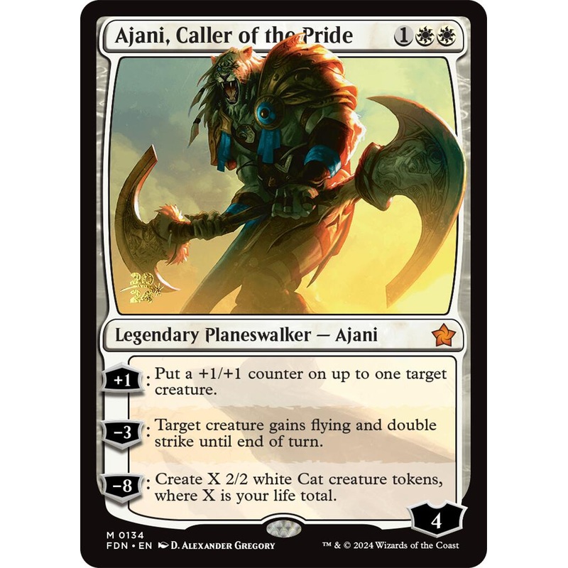 Ajani, Caller of the Pride [Foundations Prerelease Promos]