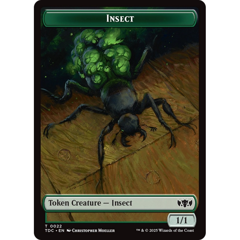 Insect (0022) // Plant Double-Sided Token [Tarkir: Dragonstorm Commander Tokens]
