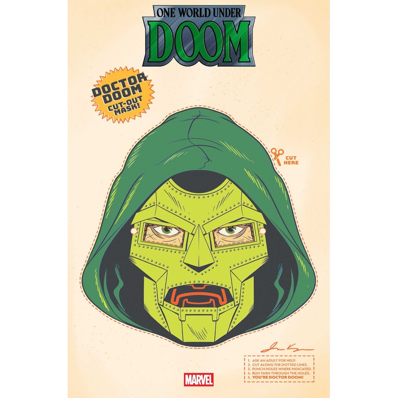 One World Under Doom #7 Retro Halloween Mask Variant