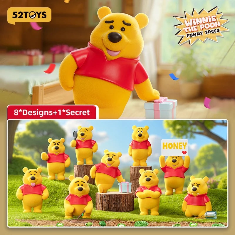 52TOYS Disney Funny Faces Winnie the Pooh Series Blind Box Mystery Figures
