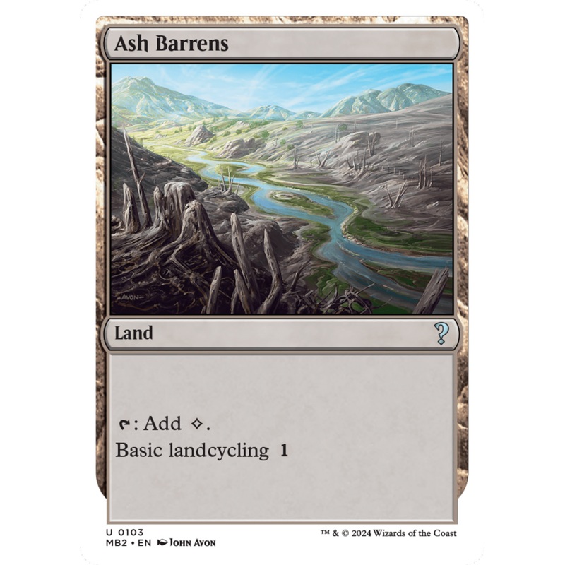 Ash Barrens (White Border) [Mystery Booster 2]