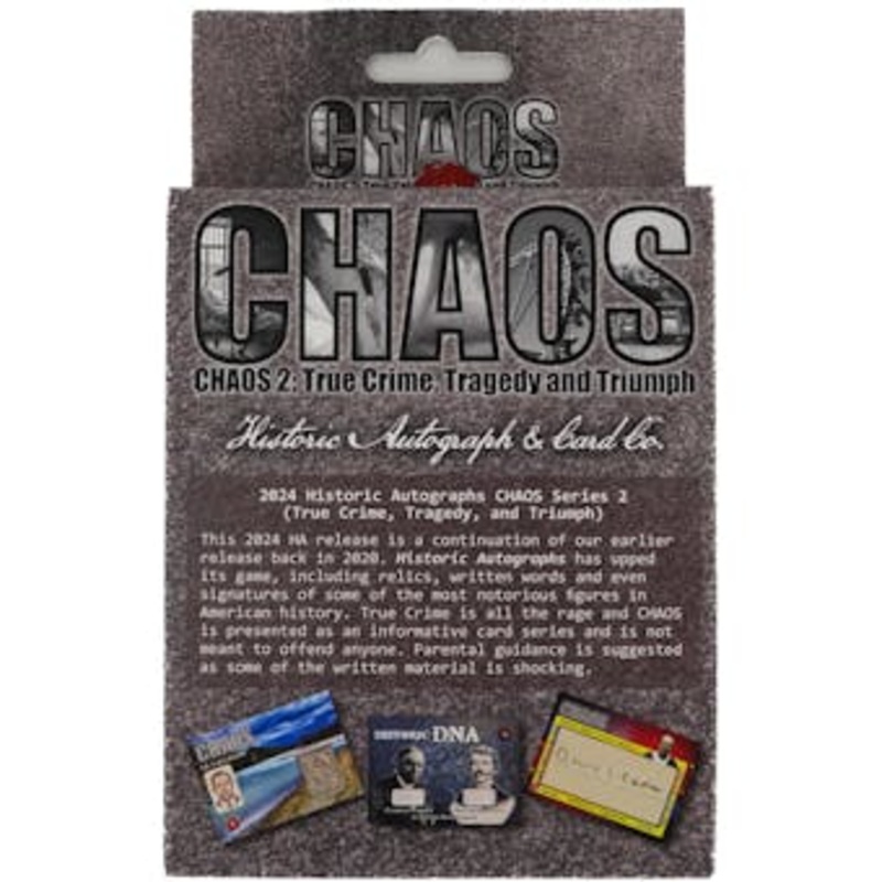 Chaos Series 2 Trading Cards Hobby Box (Historic Autographs 2024)