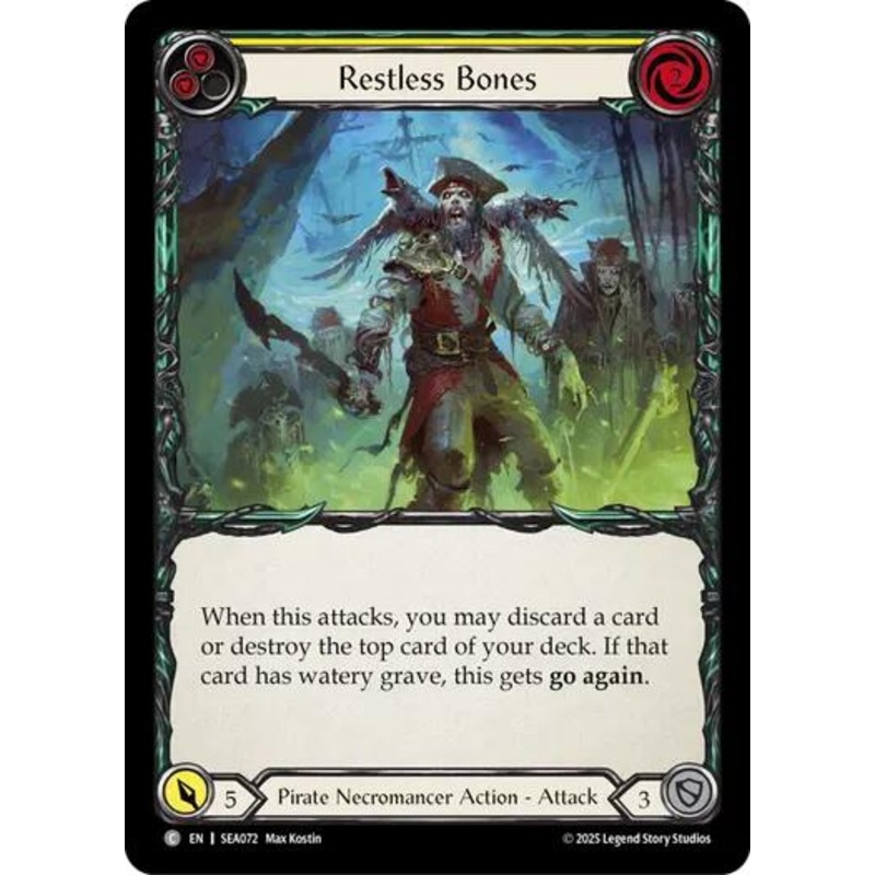 Restless Bones (Yellow) [SEA072] (High Seas)  Rainbow Foil