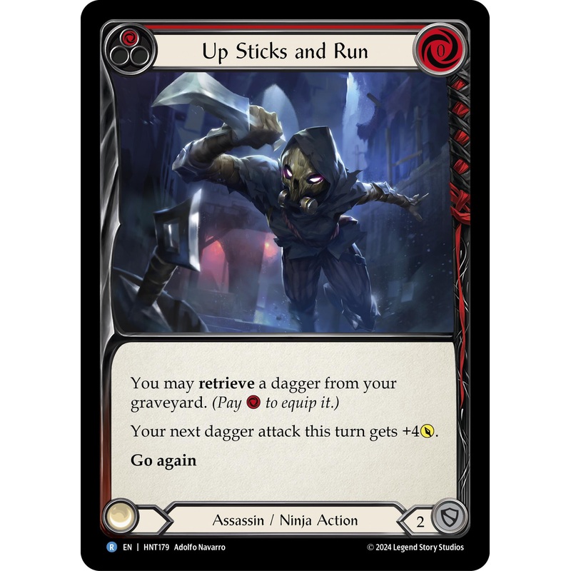 Up Sticks and Run (Red) [HNT179] (The Hunted)  Rainbow Foil