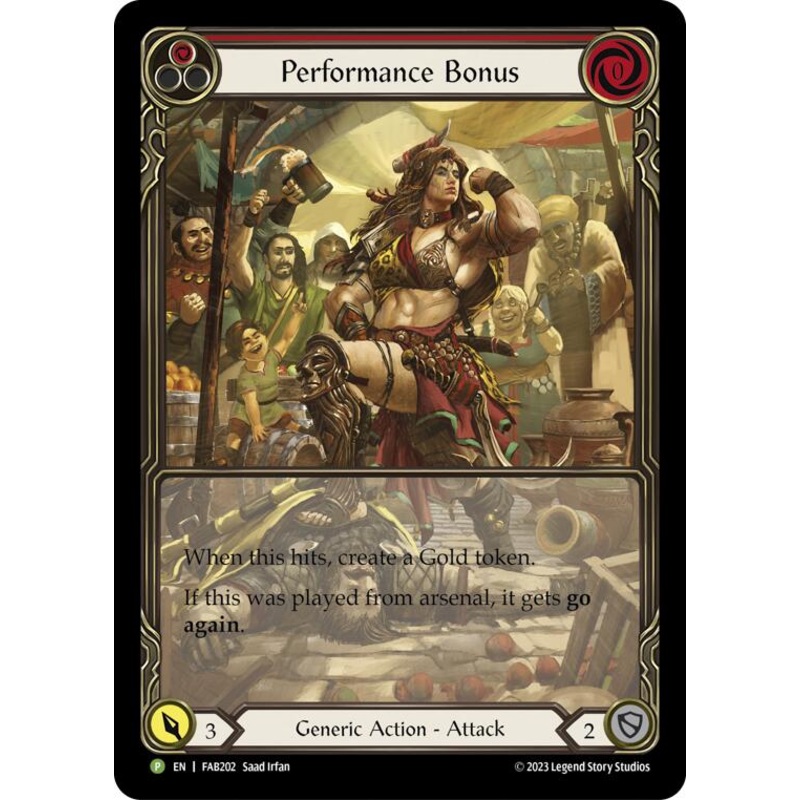 Performance Bonus (Red) (Cold Foil) [FAB202] (Promo)  Rainbow Foil