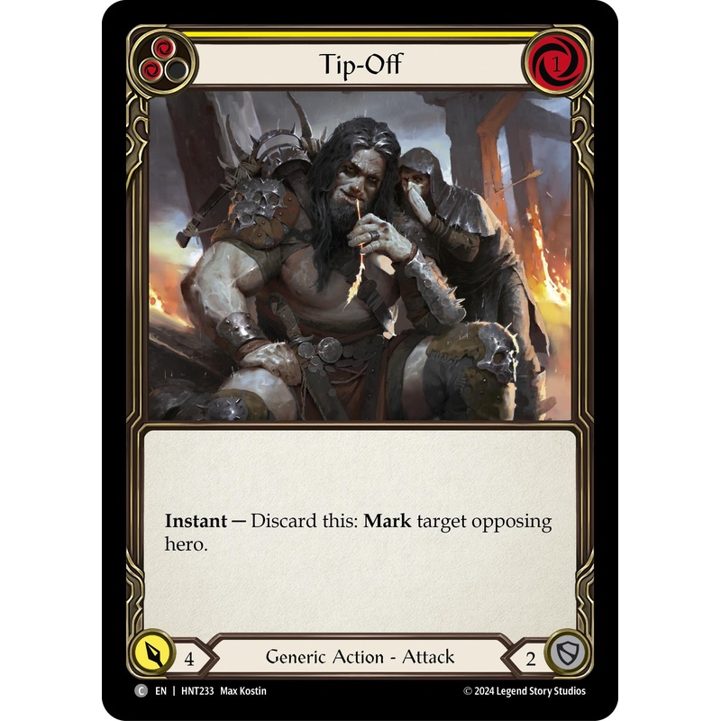 Tip-Off (Yellow) [HNT233] (The Hunted)  Rainbow Foil