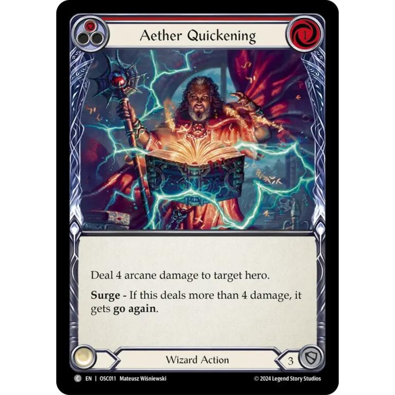 Aether Quickening (Red) [OSC011] (Rosetta Oscilio Blitz Deck)