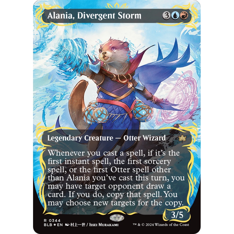 Alania, Divergent Storm (Borderless) (Raised Foil) [Bloomburrow]