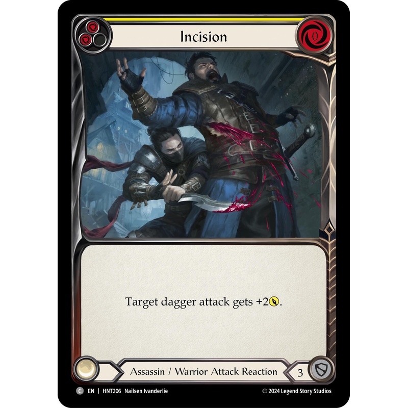 Incision (Yellow) [HNT206] (The Hunted)  Rainbow Foil