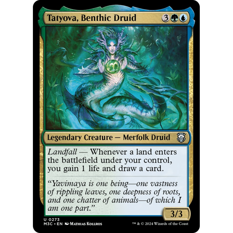 Tatyova, Benthic Druid (Ripple Foil) [Modern Horizons 3 Commander]