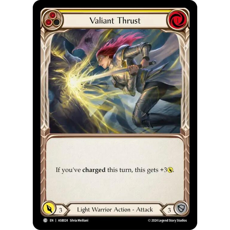 Valiant Thrust (Yellow) [ASB024] (Armory Deck: Boltyn)