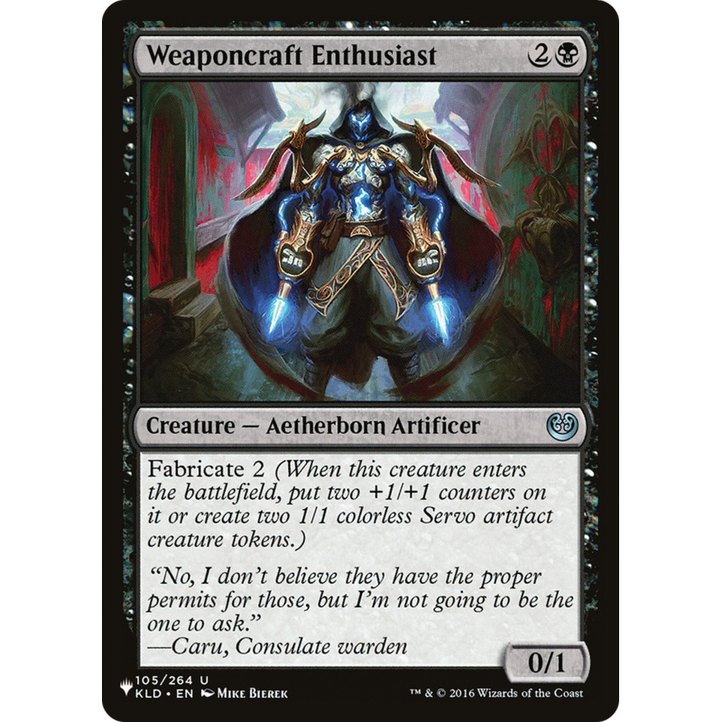 Weaponcraft Enthusiast [The List]