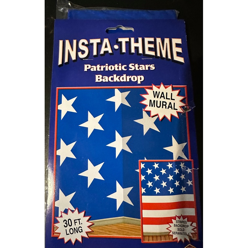 Beistle Insta-Theme Patriotic STARS ONLY Backdrop Wall Mural