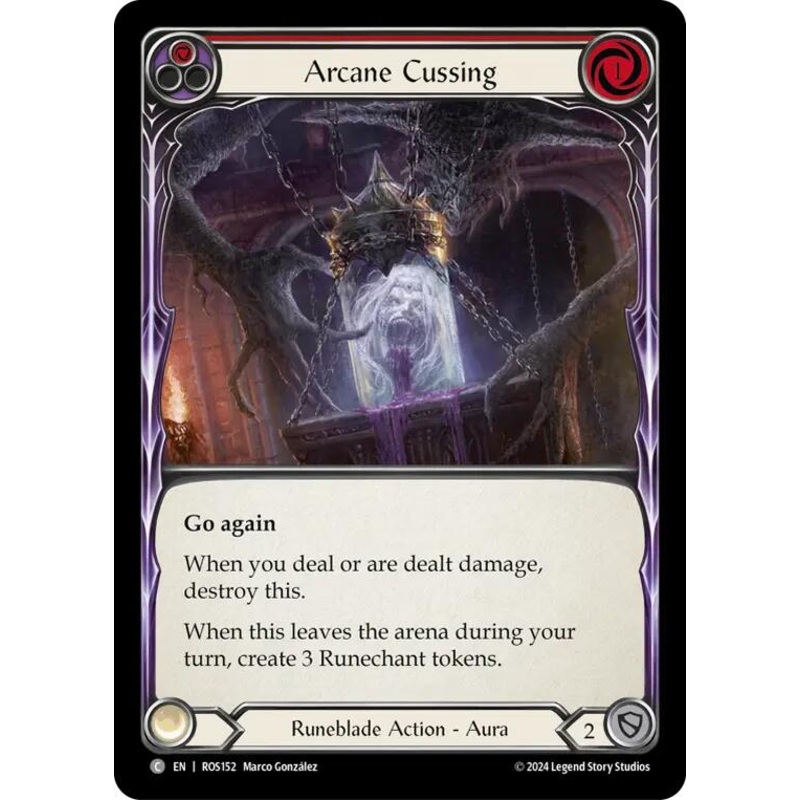 Arcane Cussing (Red) [ROS152] (Rosetta)  Rainbow Foil
