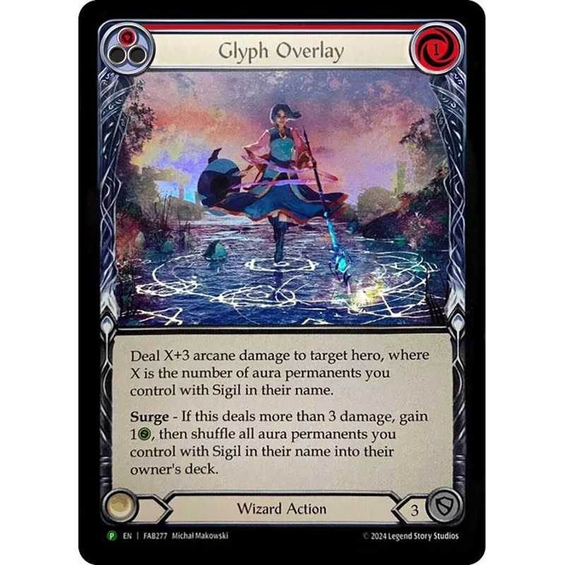 Glyph Overlay (Red) [FAB277] (Promo)  Rainbow Foil
