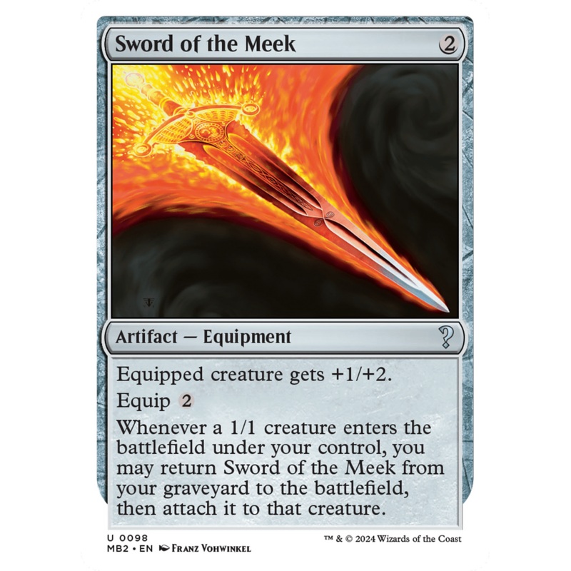 Sword of the Meek (White Border) [Mystery Booster 2]