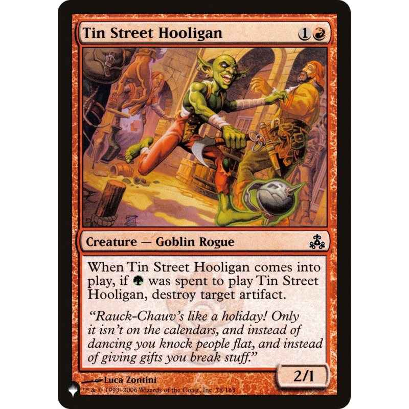 Tin Street Hooligan [The List]