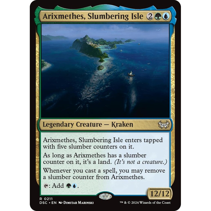 Arixmethes, Slumbering Isle [Duskmourn: House of Horror Commander]
