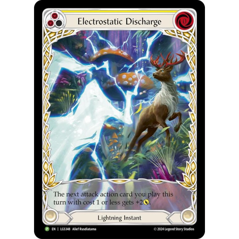 Electostatic Discharge (Yellow) (Extended Art) [LGS348] (Promo)  Rainbow Foil