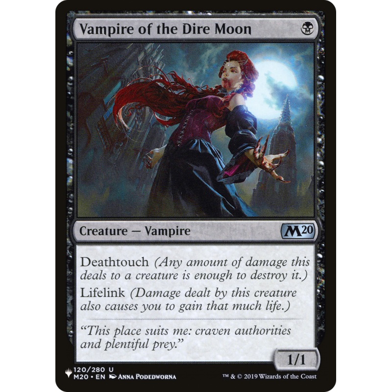 Vampire of the Dire Moon [The List]