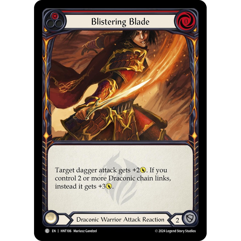 Blistering Blade (Red) [HNT106] (The Hunted)  Rainbow Foil