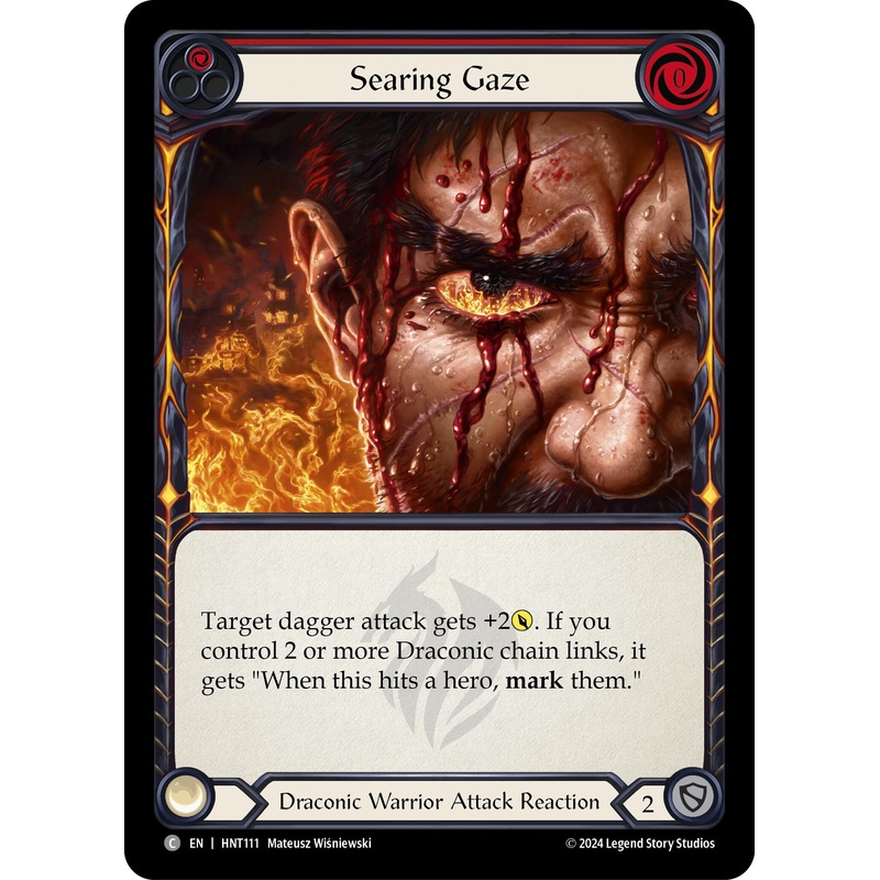 Searing Gaze (Red) [HNT111] (The Hunted)  Rainbow Foil