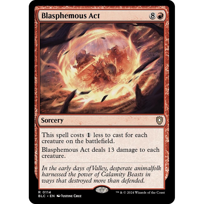 Blasphemous Act [Bloomburrow Commander]