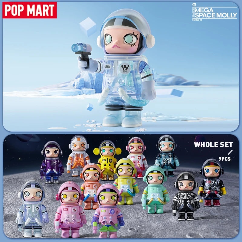 POP MART SPACE MOLLY Blind Box | MEGA 100% Series 02-B Figures (1 or 9-Pack)