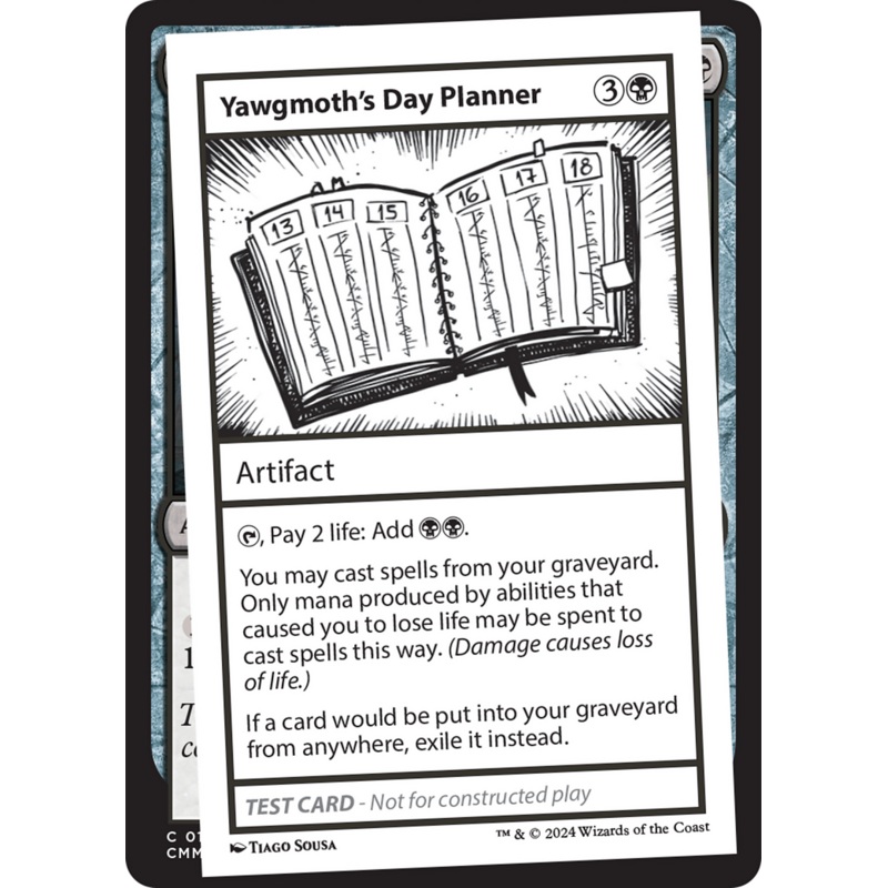 Yawgmoth’s Day Planner [Mystery Booster 2 Playtest Cards]