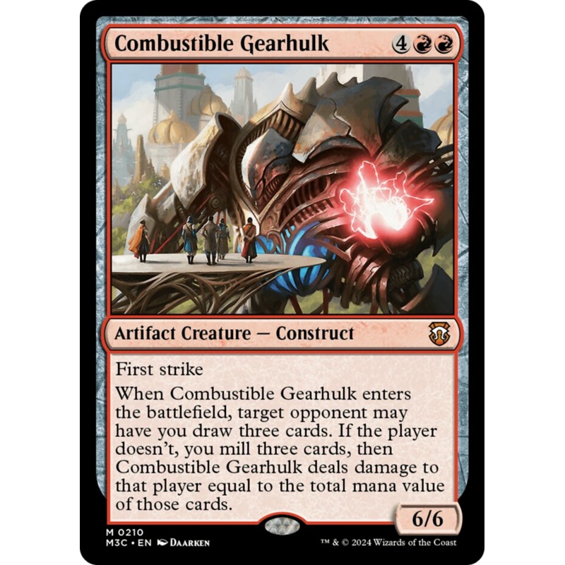 Combustible Gearhulk (Ripple Foil) [Modern Horizons 3 Commander]