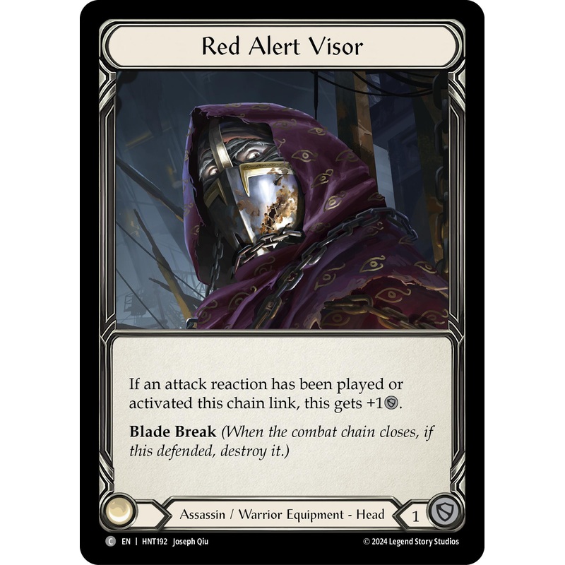 Red Alert Visor [HNT192] (The Hunted)  Cold Foil