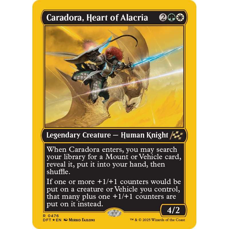 Caradora, Heart of Alacria (First-Place Foil) [Aetherdrift]