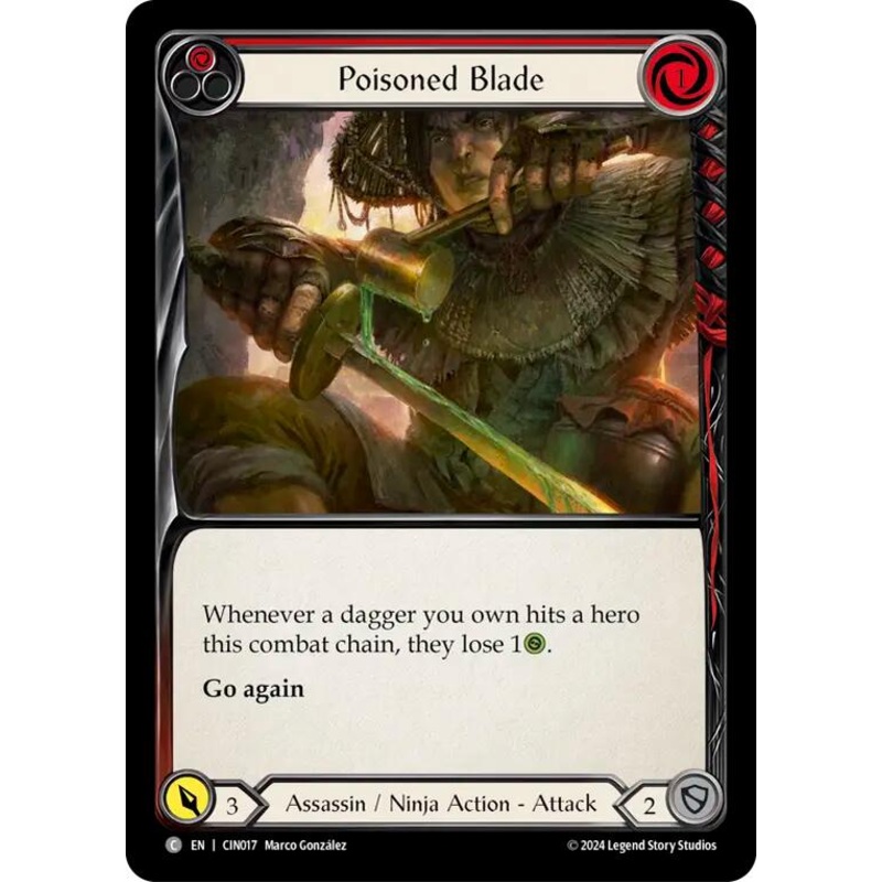 Poisoned Blade (Red) [CIN017] (The Hunted Cindra Blitz Deck)