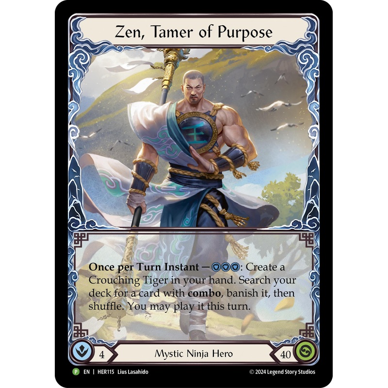 Zen, Tamer of Purpose (Cold Foil) [HER115] (Promo)  Rainbow Foil