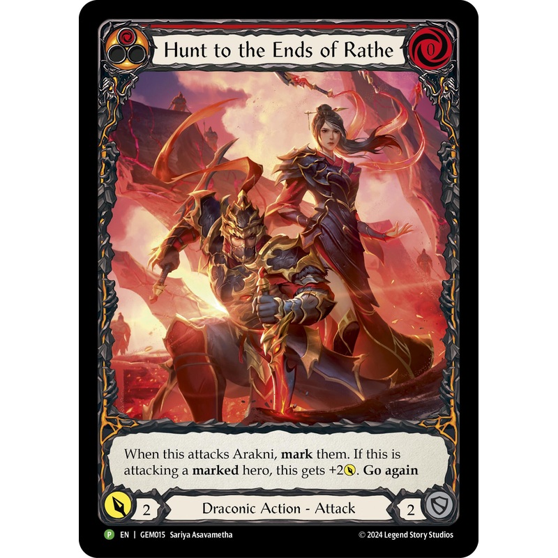 Hunt to the Ends of Rathe (Red) [GEM015] (GEM Pack 1)  Rainbow Foil