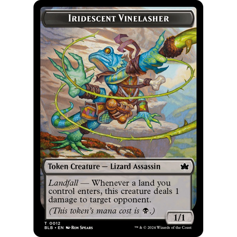 Iridescent Vinelasher Token [Bloomburrow Tokens]