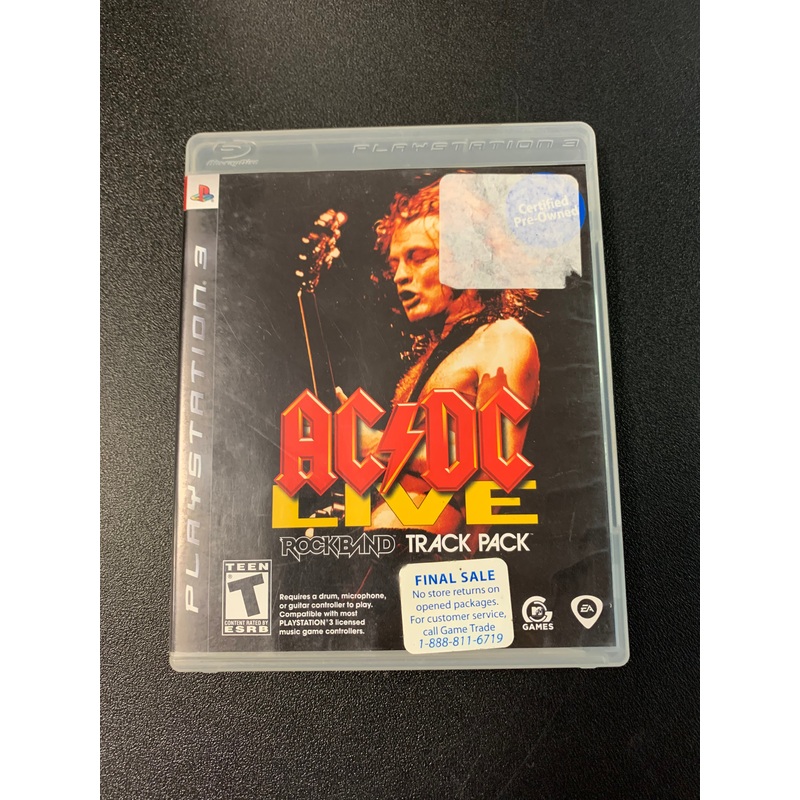 PLAYSTATION 3 PS3 AC/DC LOVE ROCKBAND TRACK PACK PREOWNED TESTED WORKS