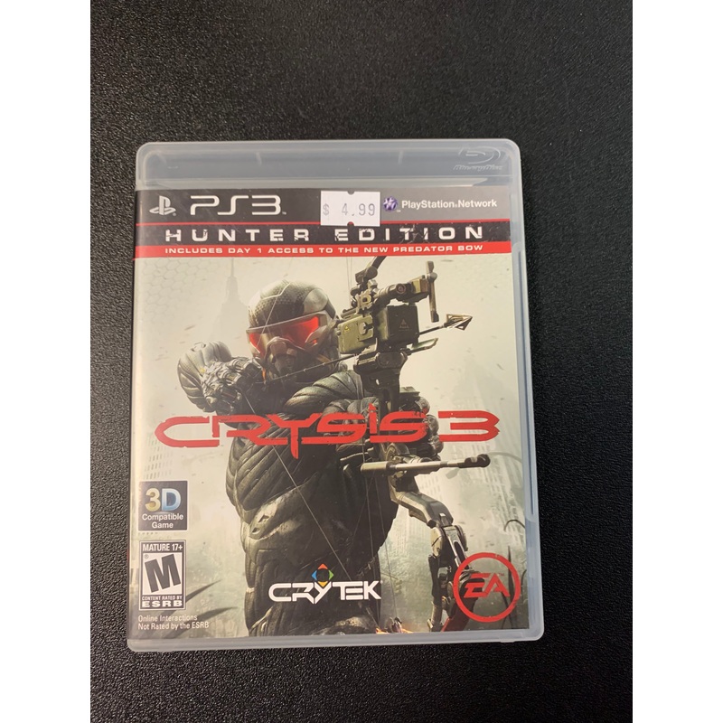 PLAYSTATION 3 PS3 GAME CRYSIS 3 HUNTER EDITION PREOWNED TESTED WORKS