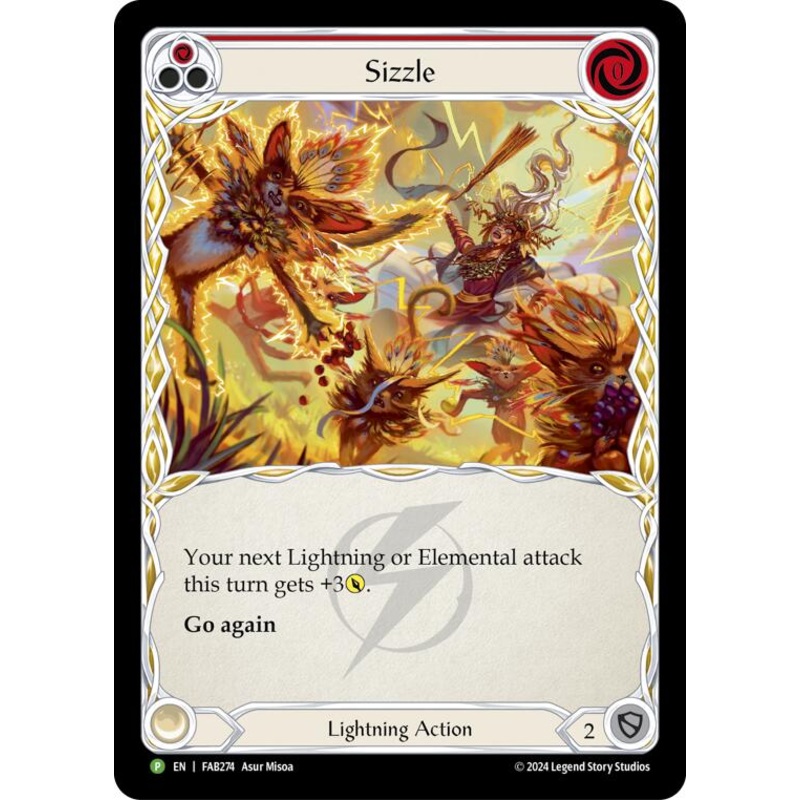 Sizzle (Red) [FAB274] (Promo)  Rainbow Foil