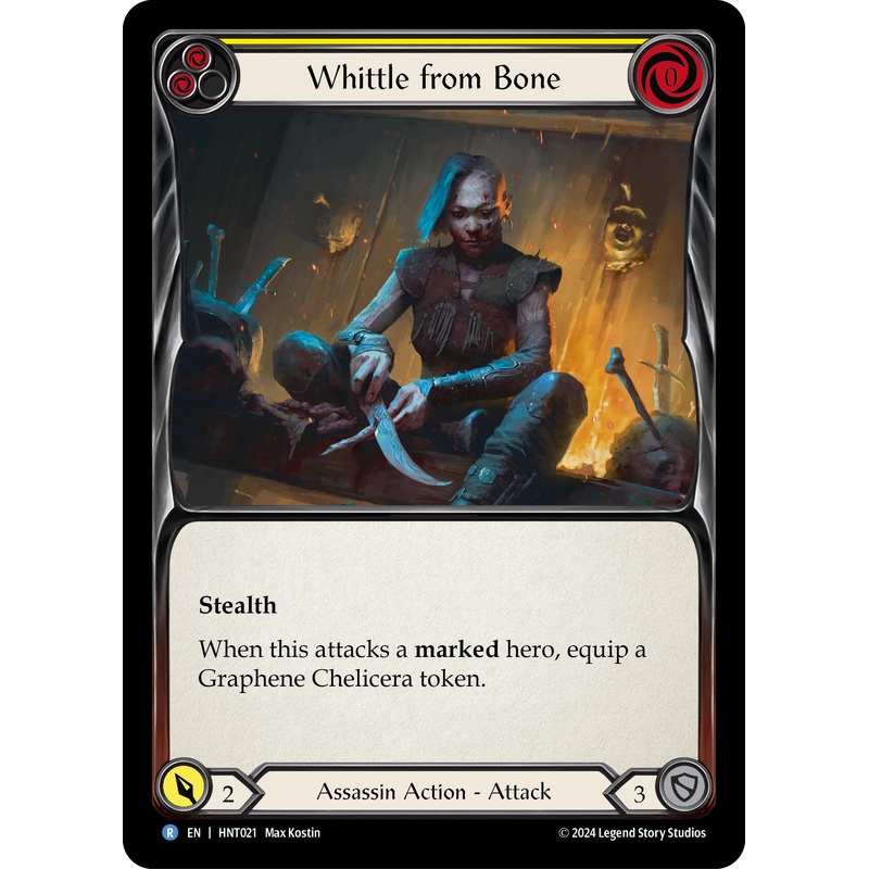 Whittle from Bone (Yellow) [HNT021] (The Hunted)  Rainbow Foil