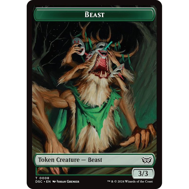 Beast // Scarecrow Double-Sided Token [Duskmourn: House of Horror Commander Tokens]