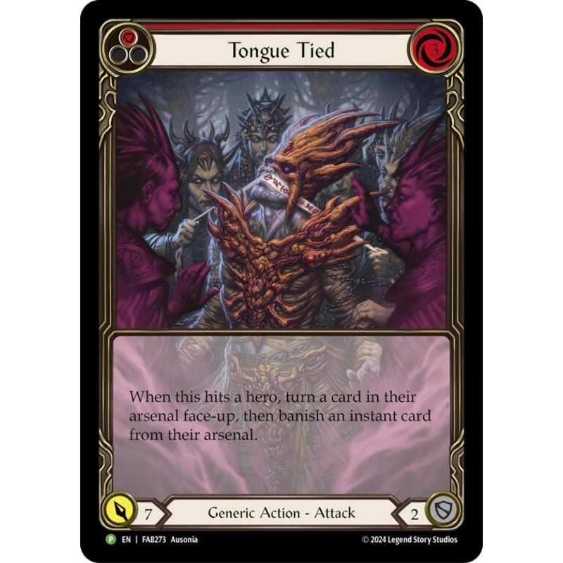 Tongue Tied (Extended Art) [FAB273] (Promo)  Rainbow Foil
