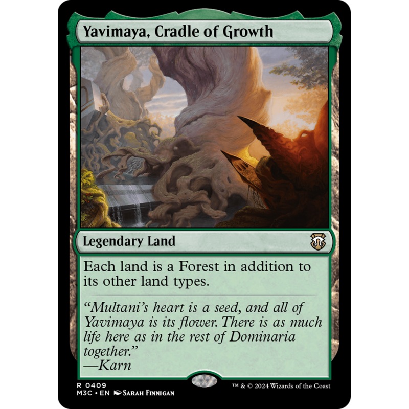 Yavimaya, Cradle of Growth (Ripple Foil) [Modern Horizons 3 Commander]