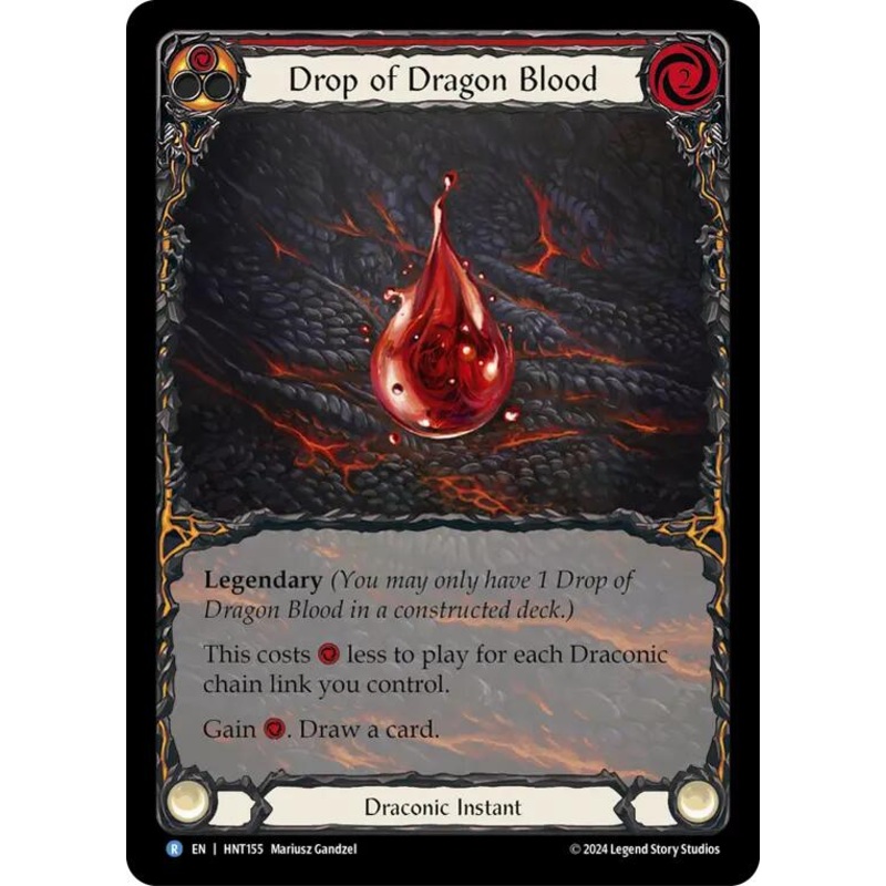 Drop of Dragon Blood (Red) (Extended Art) [HNT155] (The Hunted)  Rainbow Foil