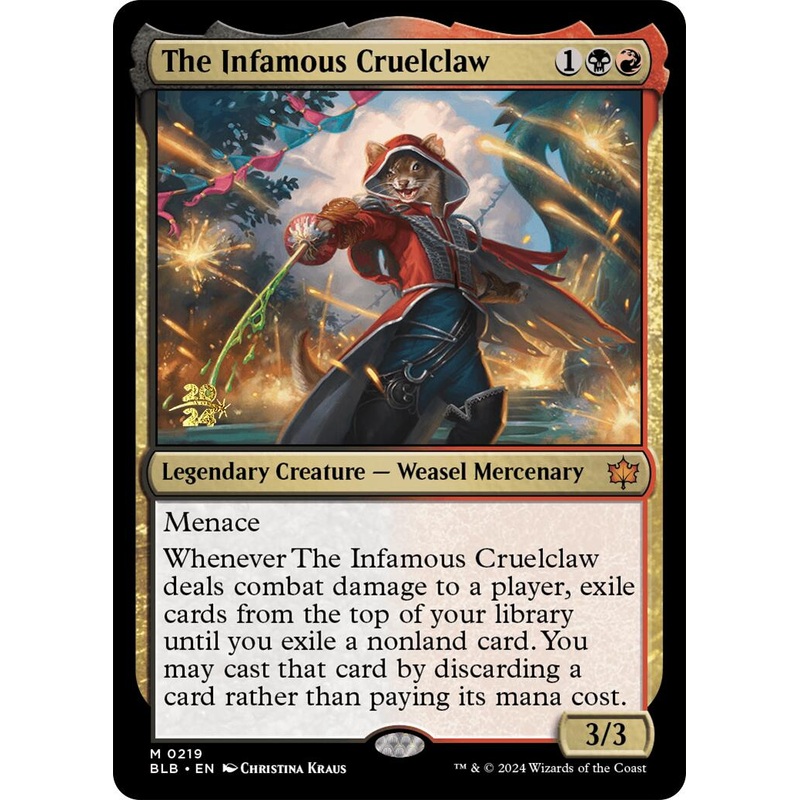 The Infamous Cruelclaw [Bloomburrow Prerelease Promos]